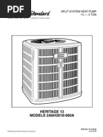 Download Heritage 13 Heat Pump Outside Unit Owners Manual by Bryon L Katrovitz SN216339902 doc pdf