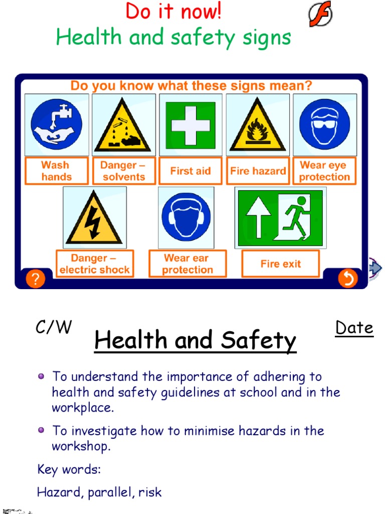 Health and Safety Teaching Ppt KS3 Occupational Safety And Health Safety