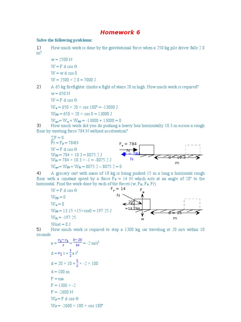 Homework of force image