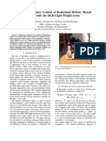 Cartesian Impedance Control of Redundant Robots: Recent Results With The DLR-Light-Weight-Arms