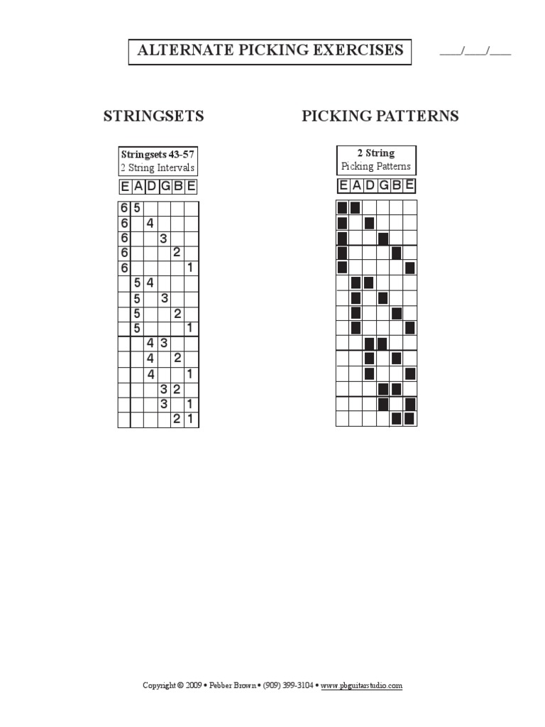 Alternate Picking Exercises | PDF | Celtic Musical Instruments | Music ...
