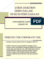 Ekbang Doktrin Doktrin Modern Dalam Hukum Perusahaan