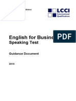 English For Business: Speaking Test