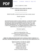 HOMEOWNER HELEN GALOPE OVERJOYED AT DECISION BY NINTH CIRCUIT COURT OF APPEAL -MARCH 27 2014--THIS IS THE DEUTSCHE BANK APPELLEE ANSWERING BRIEF