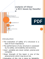 Reliability Analysis of Shear Strength of A RCC