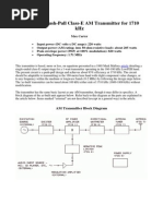 A 200-Watt Push-Pull Class-E AM Transmitter For 1710 KHZ