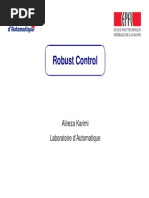 Robust Control: Alireza Karimi Laboratoire D'automatique