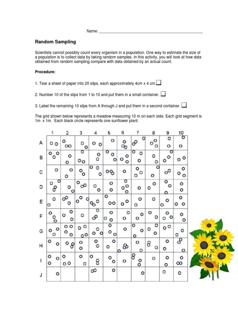 Random Sampliong Activity | PDF | Sampling (Statistics) | Population