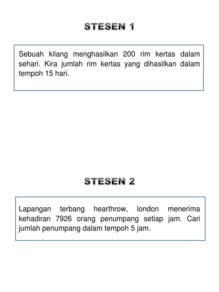 Soalan Penyelesaian Masalah Darab Tahun 4