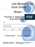 3er Grado - Bloque I - Proyecto 3