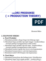 Teori Produksi Dan Biaya Dalam Ekonomi Manajerial