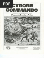 Cyborg Commando Rpg-Players' Adventure Notes