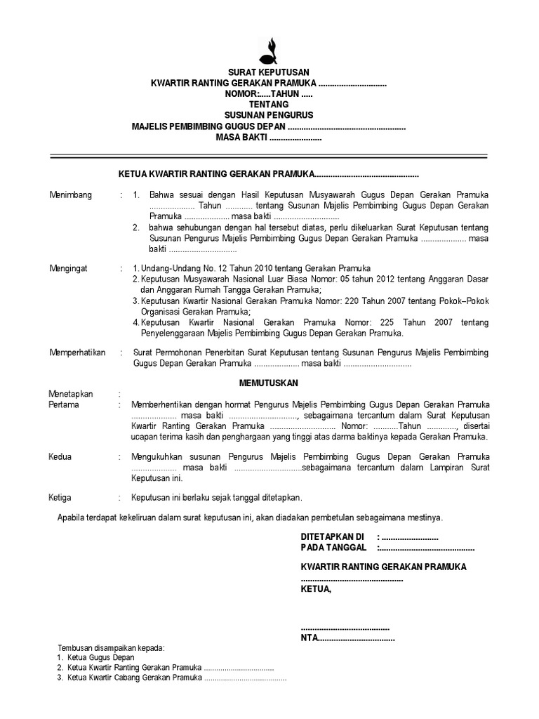 Program Kerja Gugus Depan Pramuka Penegak