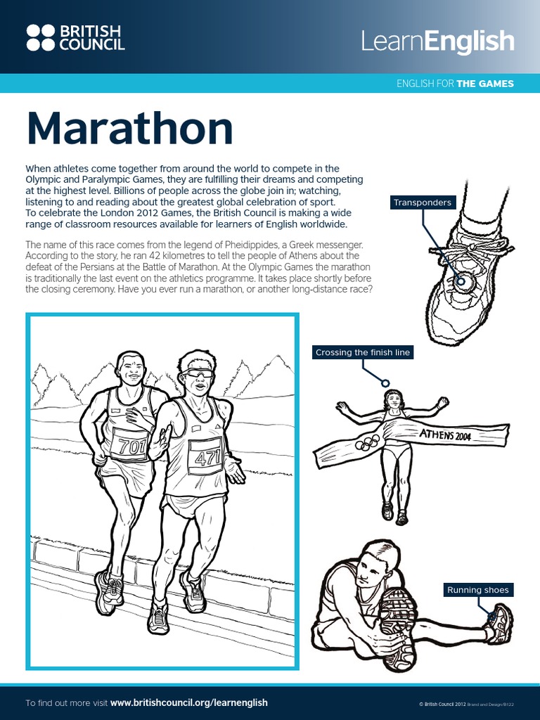 Sports Worksheets Marathon 3 | Marathon | Sports