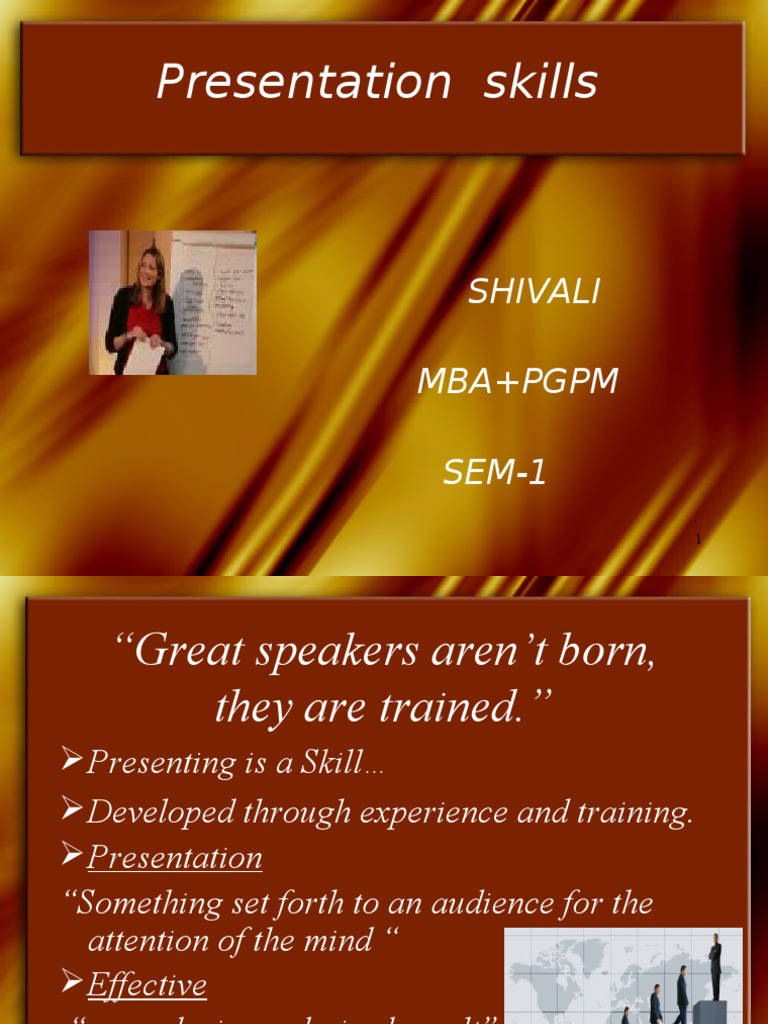 presentation skill pdf