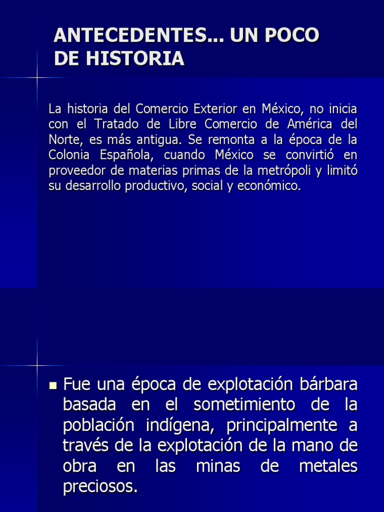 Antecedentes Del Comercio Exterior