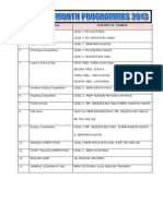 Englnnnnish Month Programme