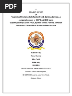 “Satisfaction from E-Banking Services. A comparative study of  HDFC and ICICI bank.