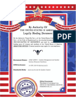 By Authority of Legally Binding Document: The United States of America