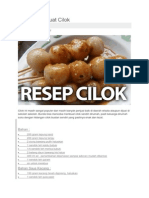 Resep Membuat Cilok