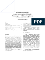 Movimentos Sociais: A Luta Contra A Invisibilidade - Articulação e Deliberação Pública