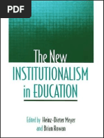 Download Heinz-Dieter Meyer Brian Rowan the New Institutionalism in Education 2006 by mjacquinet SN216452789 doc pdf