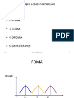 Multiple Access Techniques - 1-FDMA - 2-TDMA - 3-CDMA - 4-OFDMA - 5-Data Frames