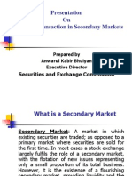 Investment in Secondary Market, Transaction Procedure and Index