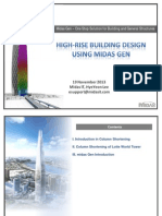 Highrise Building Design in Midas Gen - Final