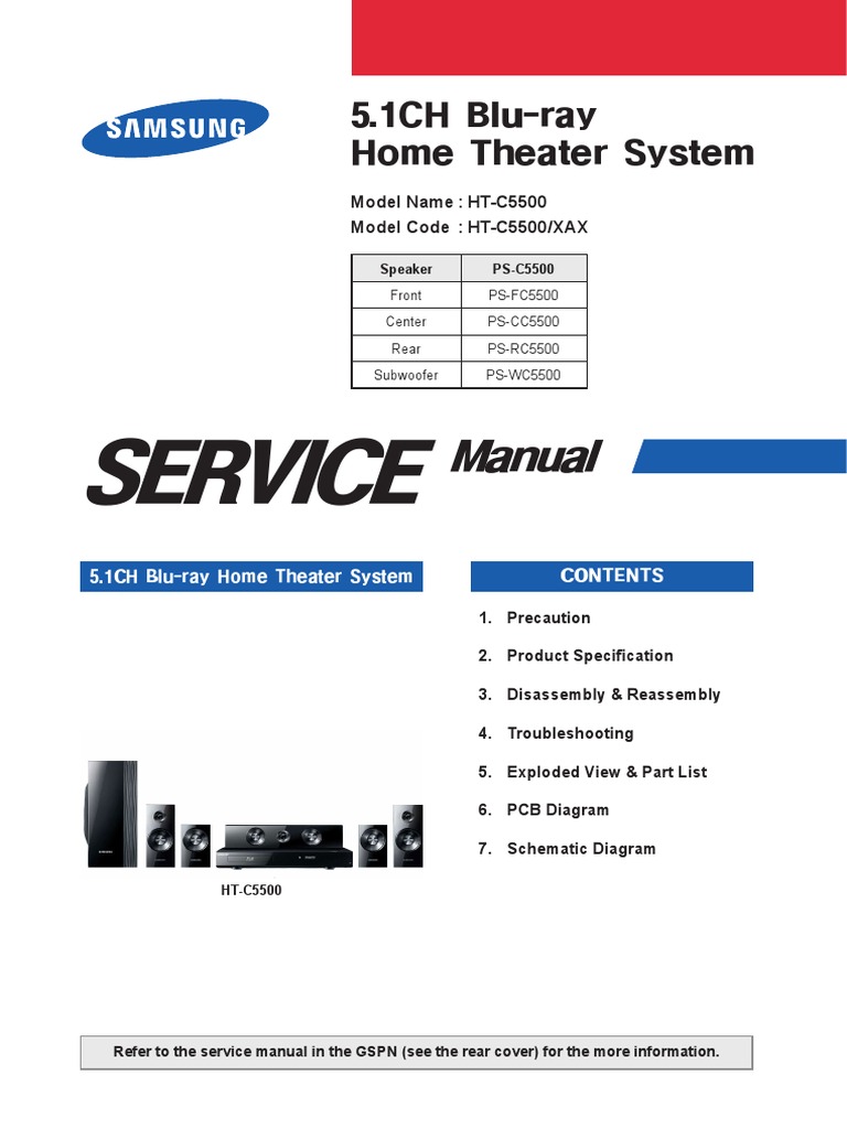 Samsung HT C5500 | PDF | Electrical Connector