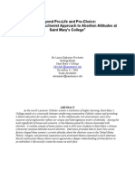 Beyond Pro-Life and Pro-Choice: A Social Constructionist Approach To Abortion Attitudes at Saint Mary's College