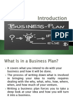 Introduction To A Business Plan