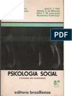 Psicologia Social - O Homem em Movimento Silvia T, Maurer Lane, Wanderley Codo (Orgs.) - Livro Completo