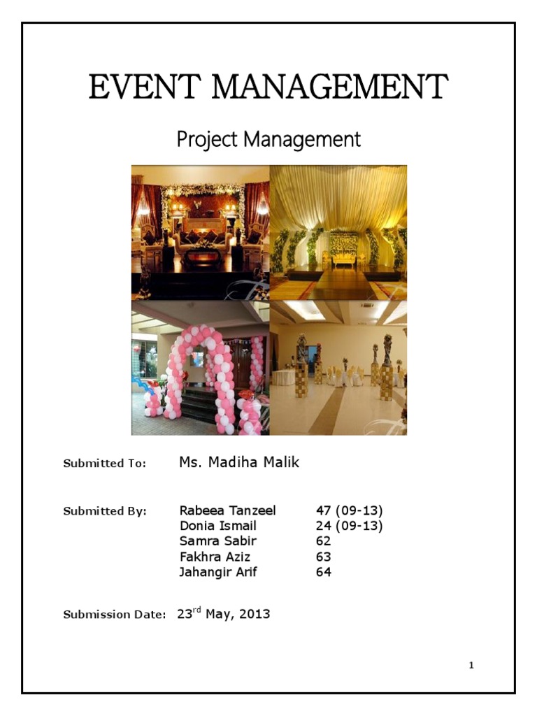 Event Management Project Report: Tulips | PDF | Business