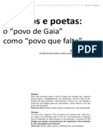 FAUSTO, Juliana. Terranos e Poetas o 'Povo de Gaia' Como 'Povo Que Falta'