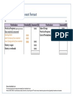 Manufacturing Account Format