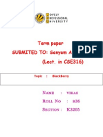 Term Paper SUBMITED TO: Sanyam Anand: (Lect. in CSE316)