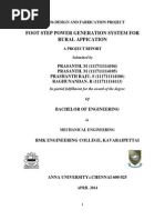 Foot Step Power Generation System For Rural Energy Application To Run AC and DC Loads