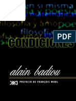 Badiou Conditions Spanish