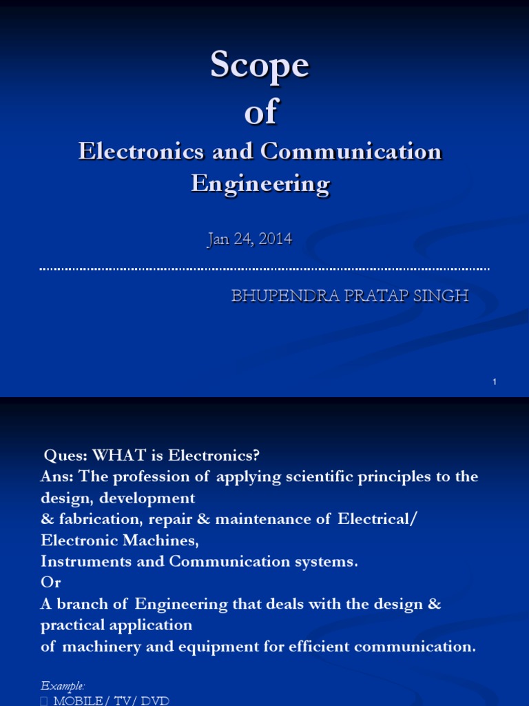 Scope of Electronics & Communication Engineering | PDF ...