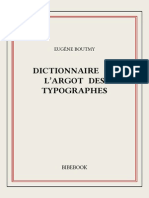 Boutmy Eugene - Dictionnaire de L Argot Des Typographes