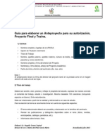 Guía para Elaborar Un Anteproyecto para Su Autorización