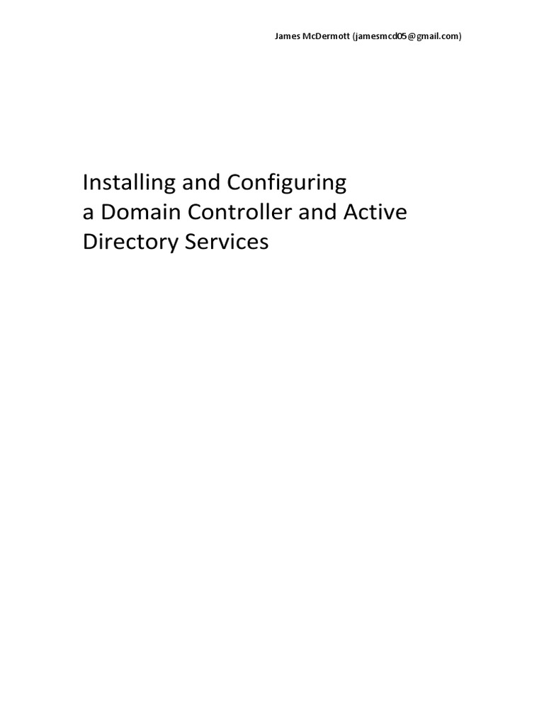 Domain Controllers and Active Directory | PDF | Group Policy | Active ...