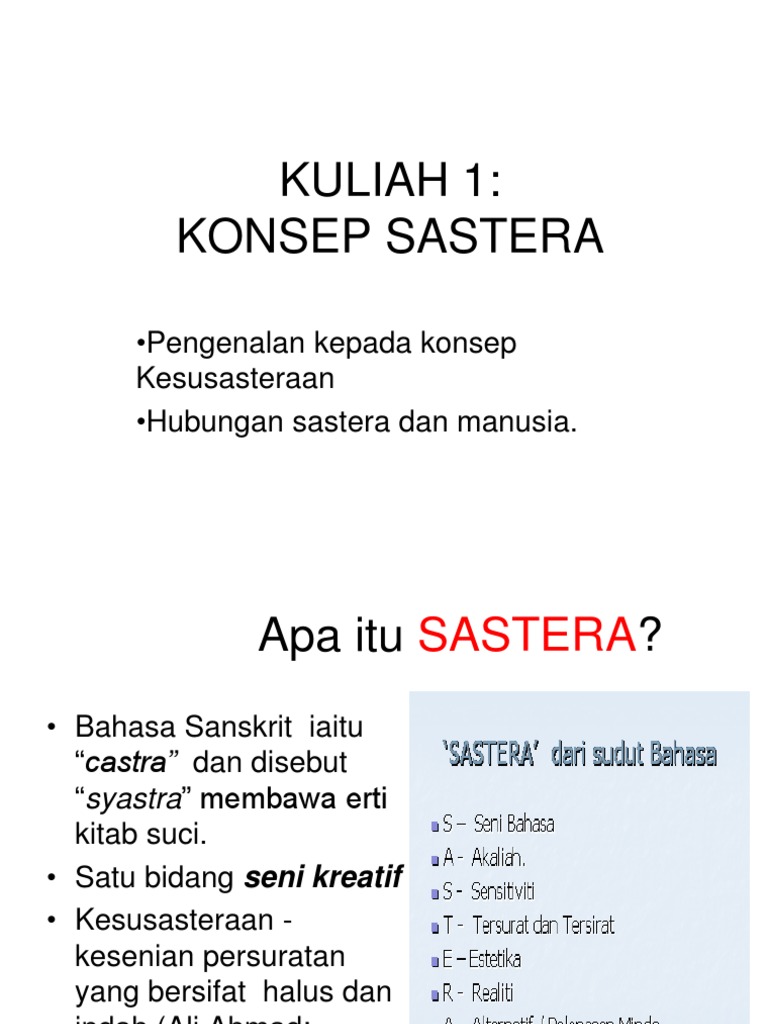 Kuliah 1 Konsep Sastera1 Pdf