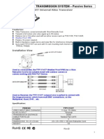 Twisted Pair Transmission System - Passive Series: ITEM NO.: TTP111VCT Universal Video Transceiver