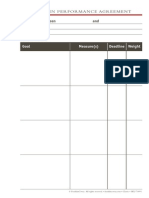 Win-Win Performance Agreement: Agreement Between and For Time Period Desired Results