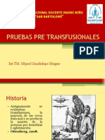 Pruebas pretransfusionales hospital Madre Niño