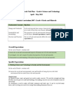 Rocks and Minerals Unit Plan