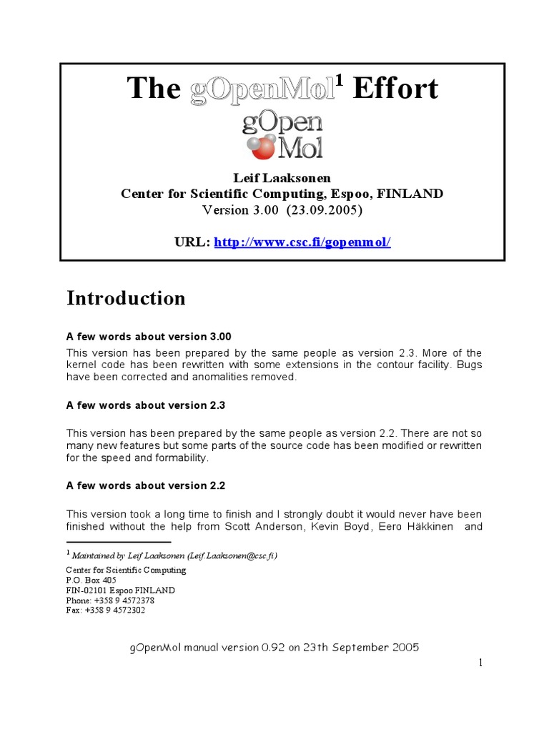 gOpenMol3 00 | PDF | Command Line Interface | Scripting Language
