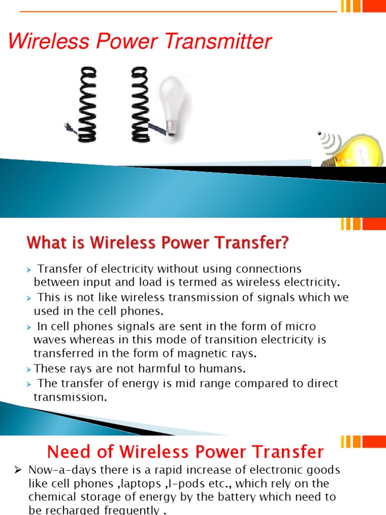 Overview of Wireless Power Transfer | PDF | Inductor | Wireless
